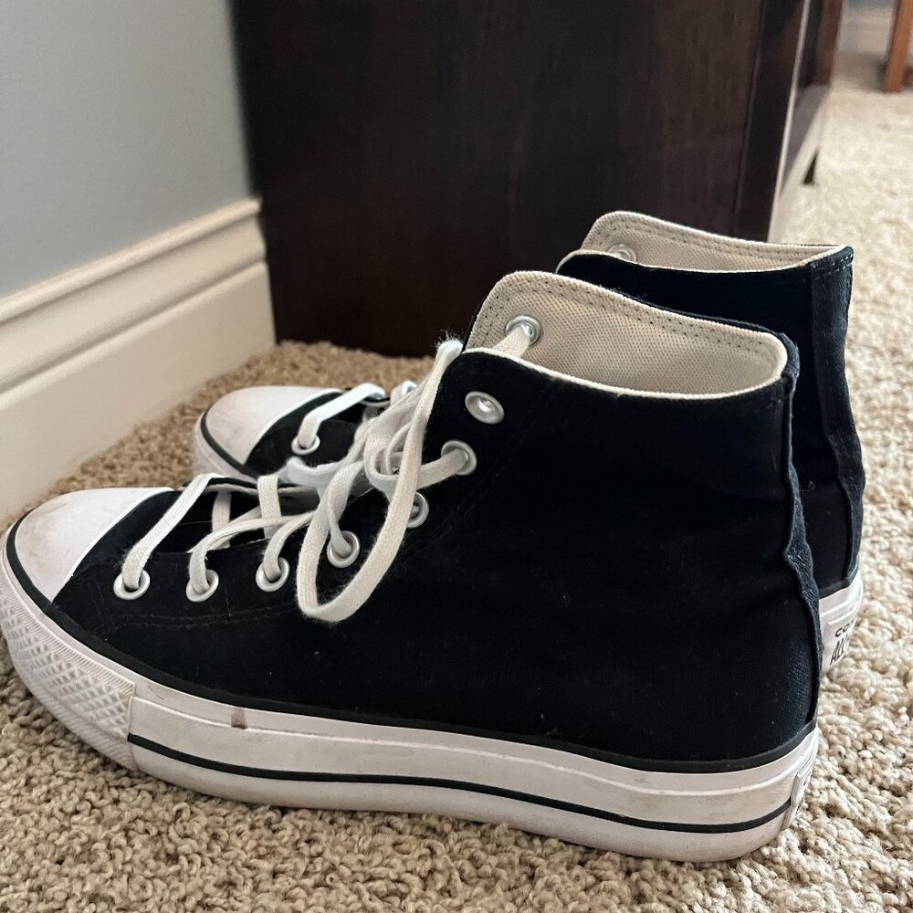 Black Platform Converse SIZE 9
